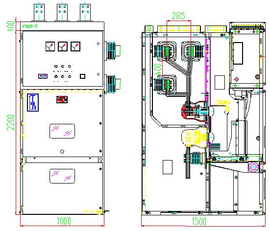 KYN28开关柜内部结构图